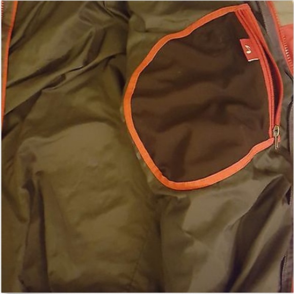 LL Bean Men's Large Jacket Black Red Windbreaker Ski Snow Utility Hood - Picture 5 of 8